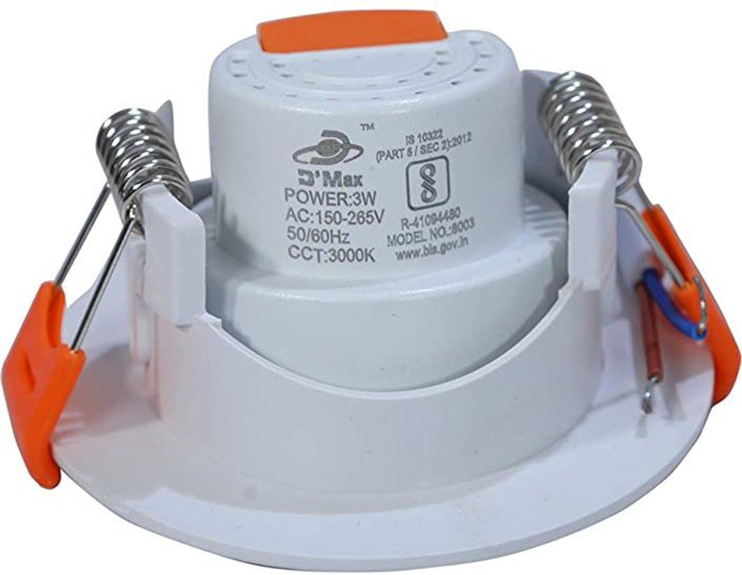 Image of D'Mak 3 Watt Round White (Aluminium) Spot Light /Button Ceiling Fancy Decorative Light Driver Included This Wonderful Antique-Look Led Light | 3w cob Light led | (Pack of 03) Recessed Ceiling Light Ceiling Lamp