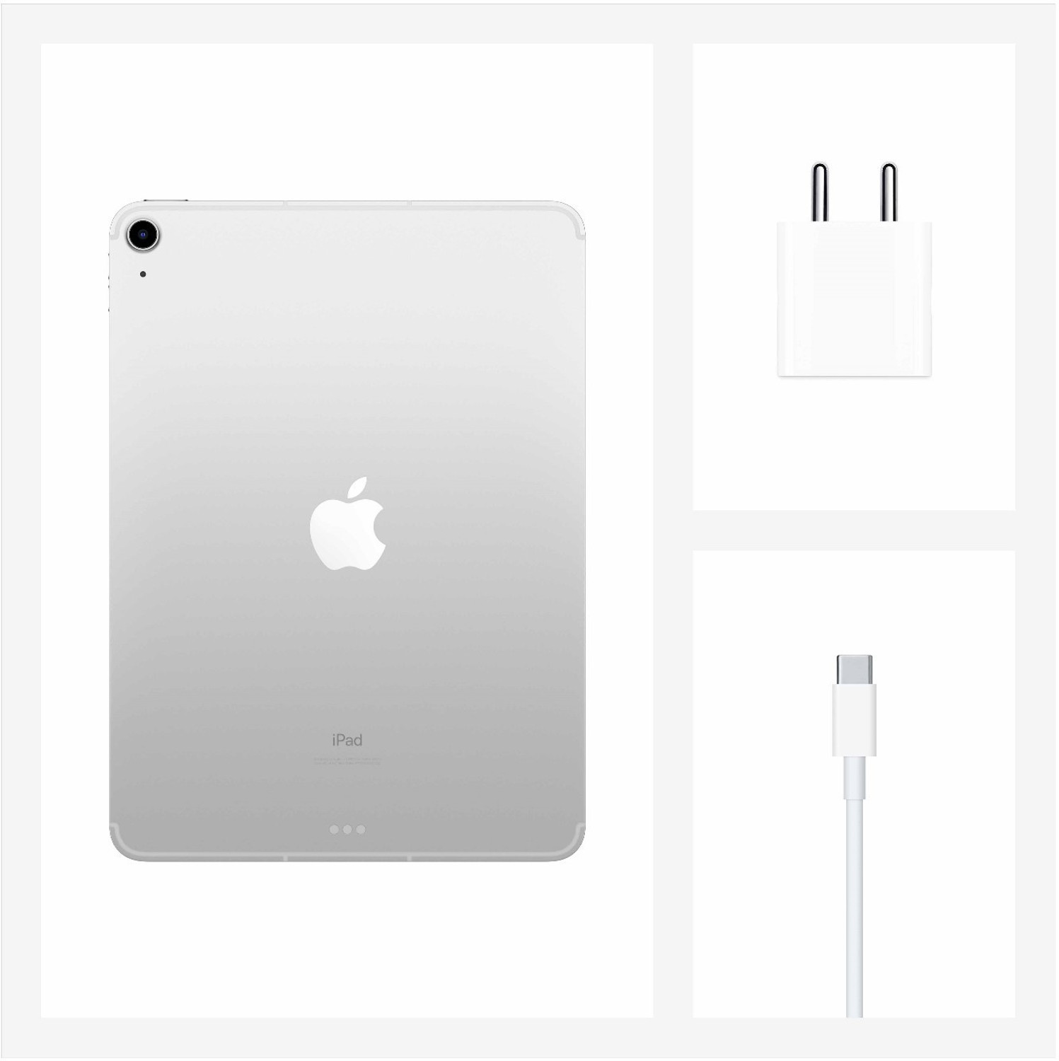 Image of Apple iPad Air (4th Gen) 64 GB ROM 10.9 inch with 4G A14 Bionic Chip (Silver)