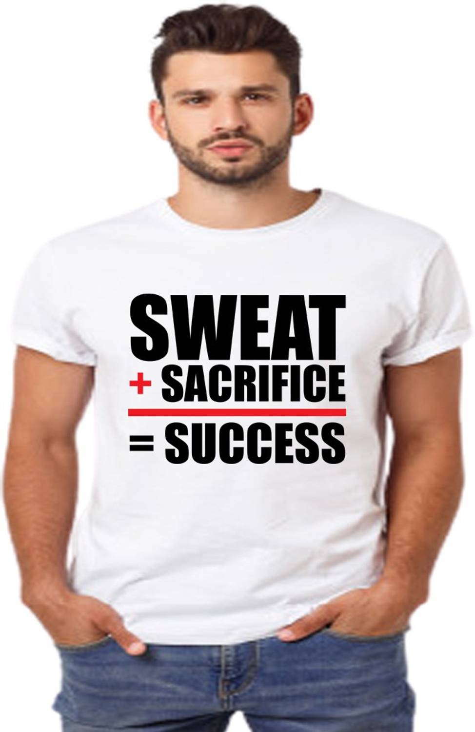 Bigreams Printed Men Round Neck White T-Shirt