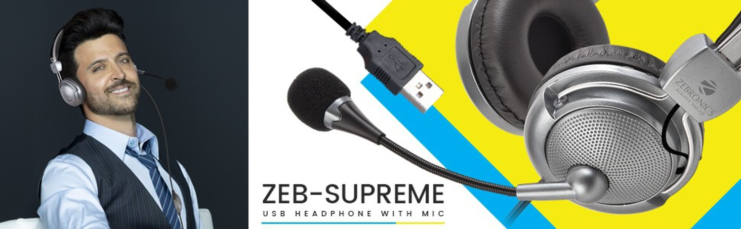 Image of ZEBRONICS ZEB SUPREME USB WITH MIC Wired