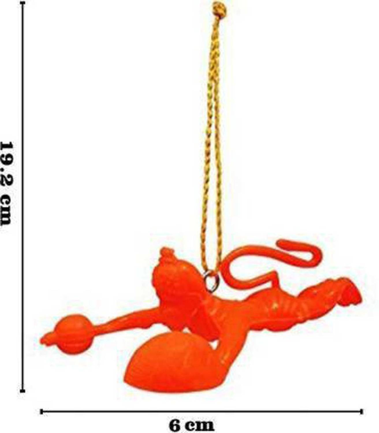 Accedre Orange Flying Lord Hanuman Idol Car Hanging Ornament Car Hanging Ornament