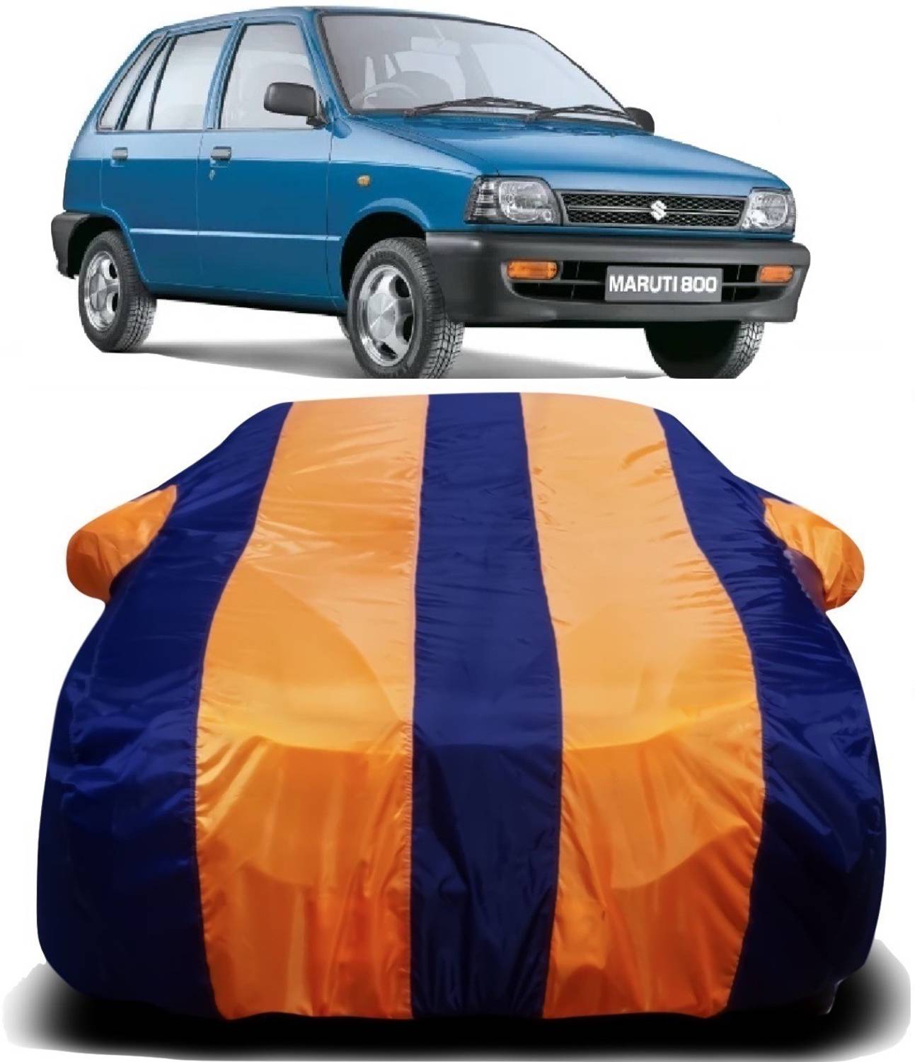 AXLOZ Car Cover For Maruti Suzuki 800 (With Mirror Pockets)