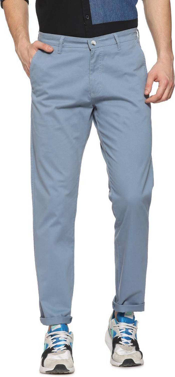 CAHOOT Regular Fit Men Light Blue Trousers