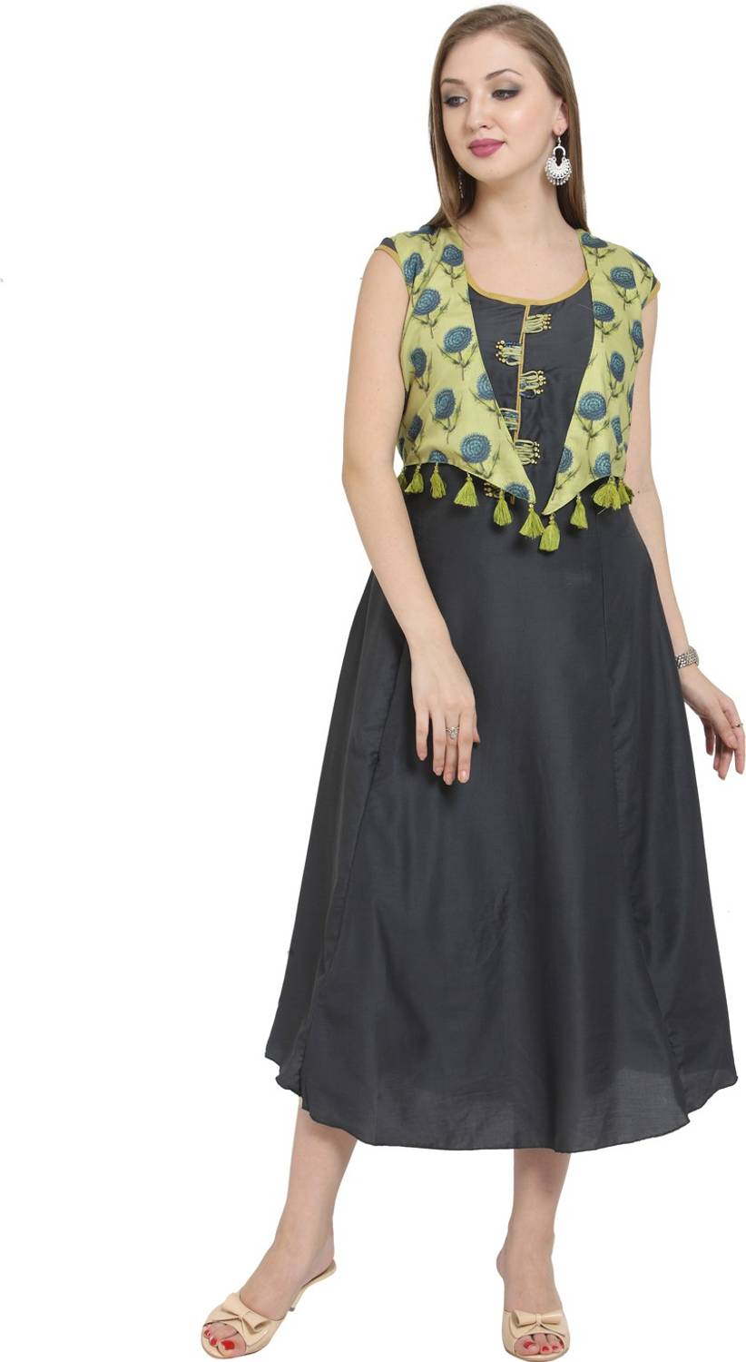 AD4U Women Printed, Floral Print A-line Kurta