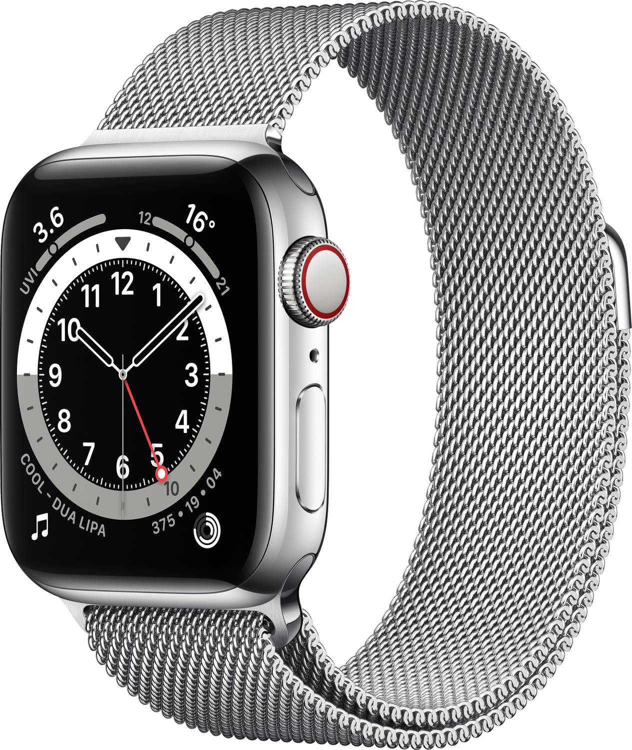 Apple Watch Series 6 GPS + Cellular (Silver Strap, Regular)