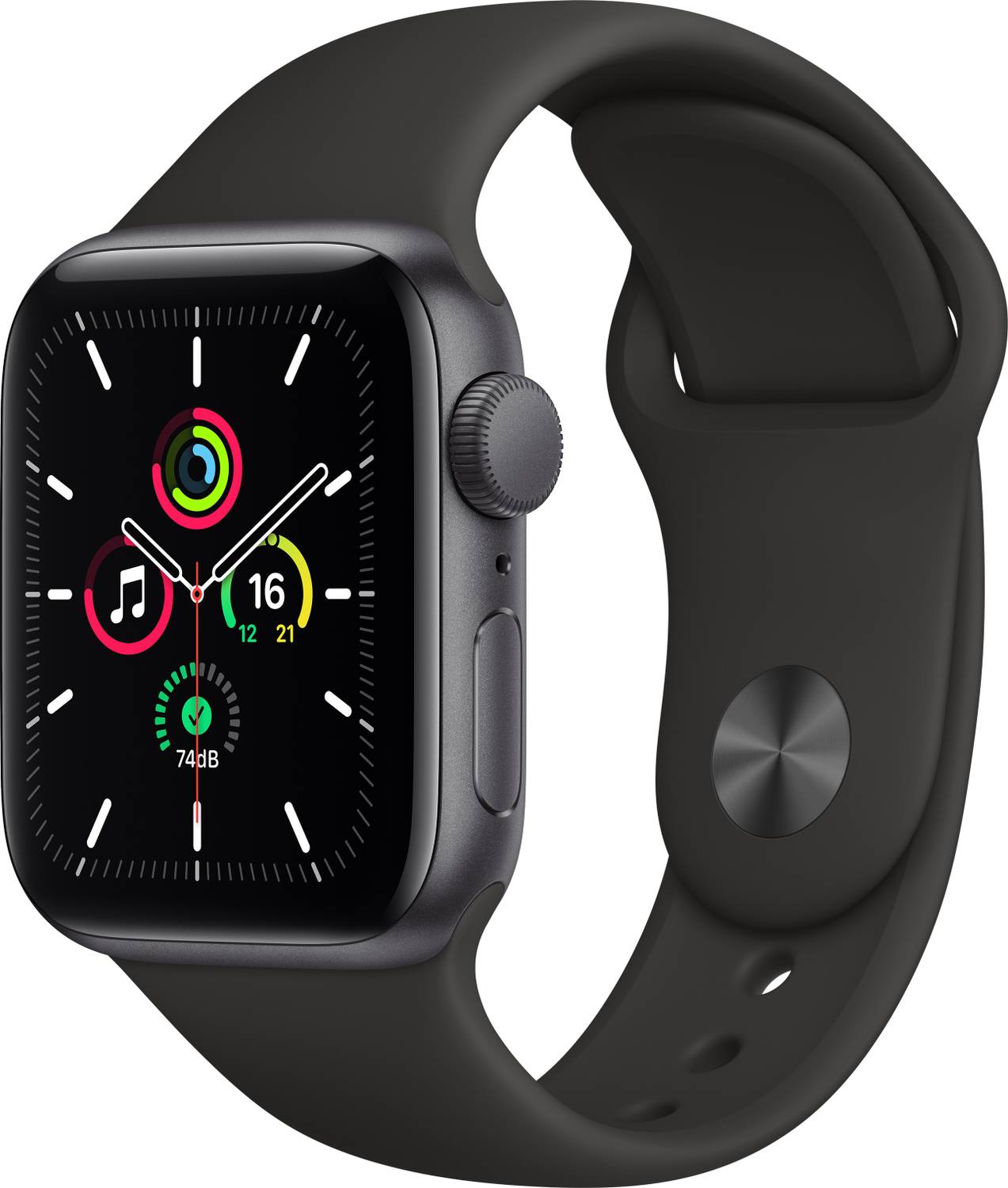 Apple Apple Watch SE (Black Strap, Regular)
