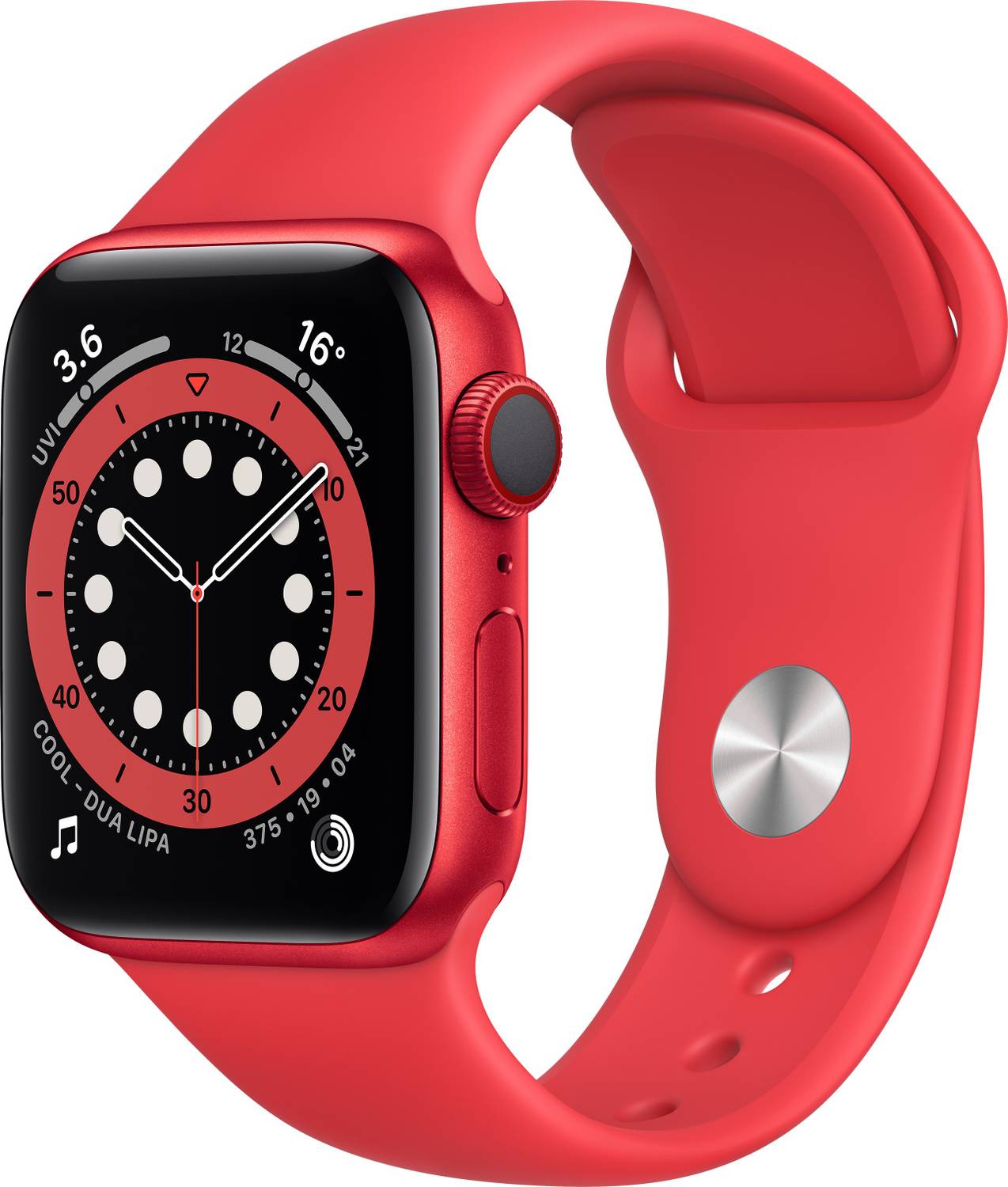 Apple Watch Series 6 GPS + Cellular (Red Strap, Regular)