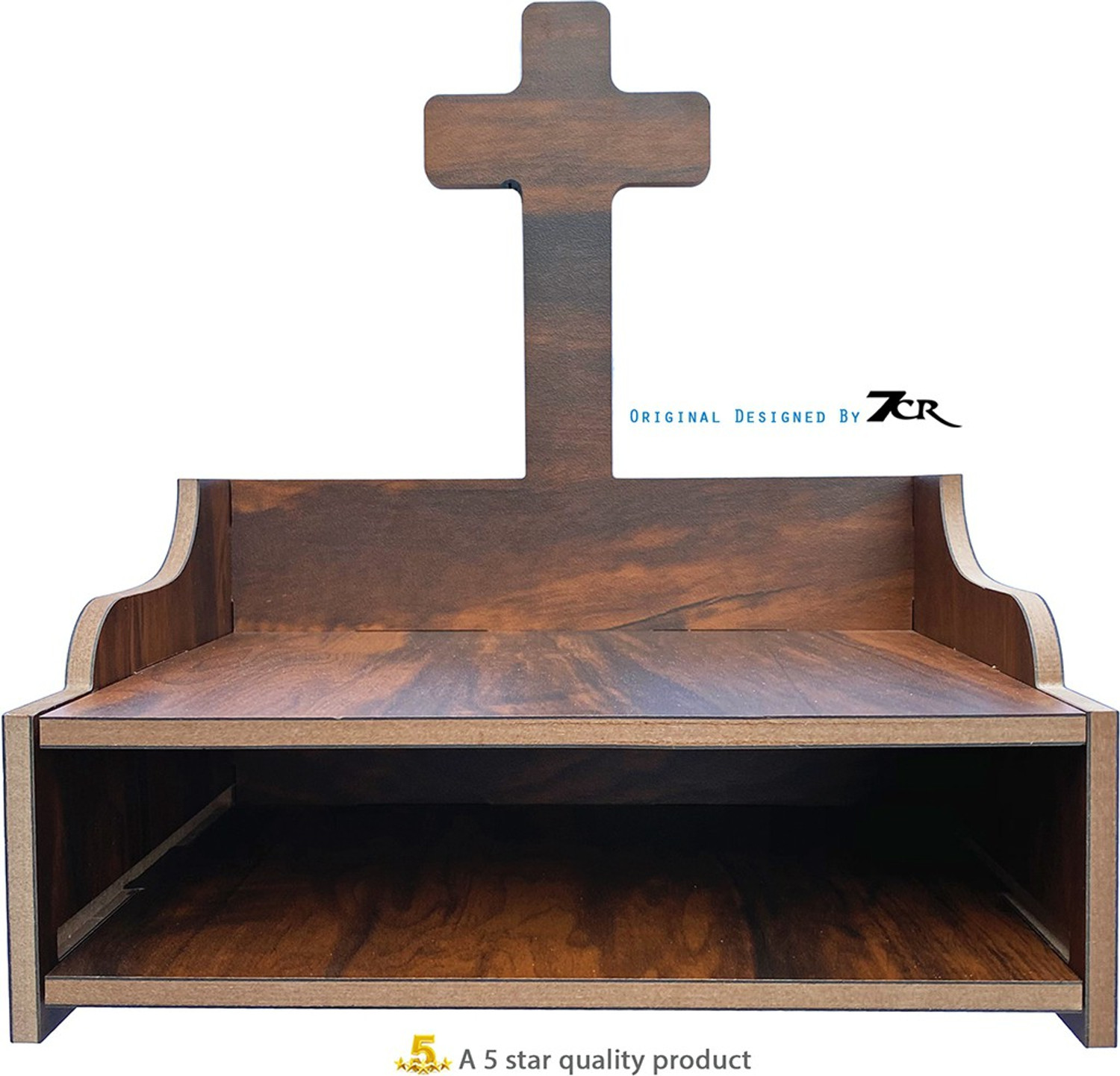 Image of 7CR New Chross Temple (WB) Wooden Wall Shelf