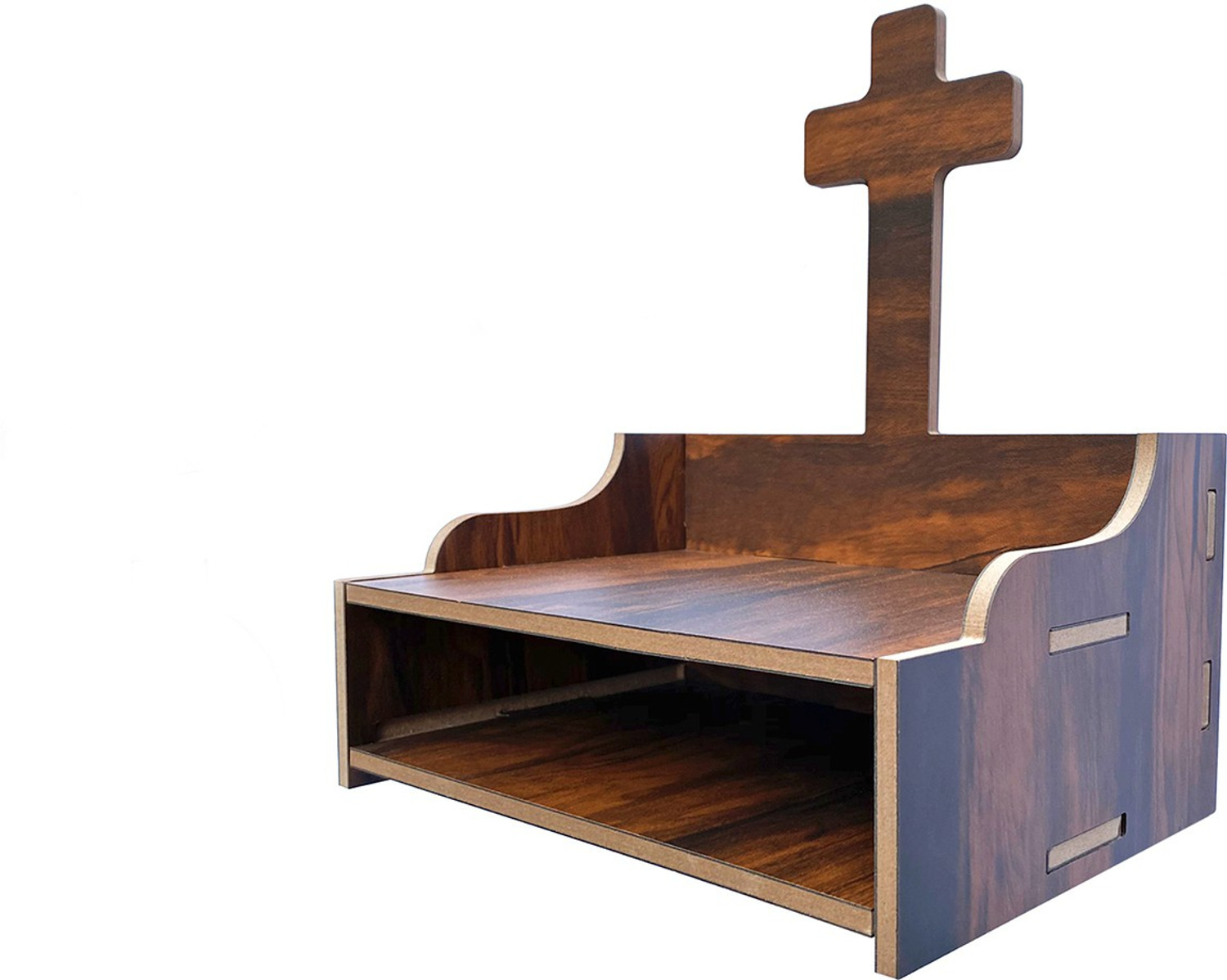 Image of 7CR New Chross Temple (WB) Wooden Wall Shelf