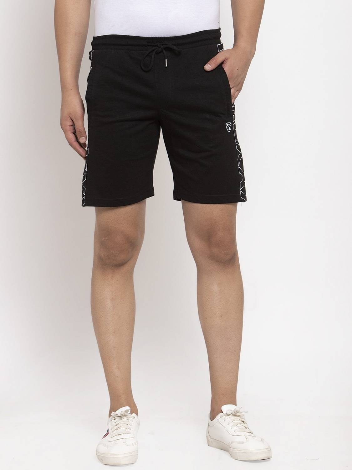CANTABIL Printed Men Black Bermuda Shorts