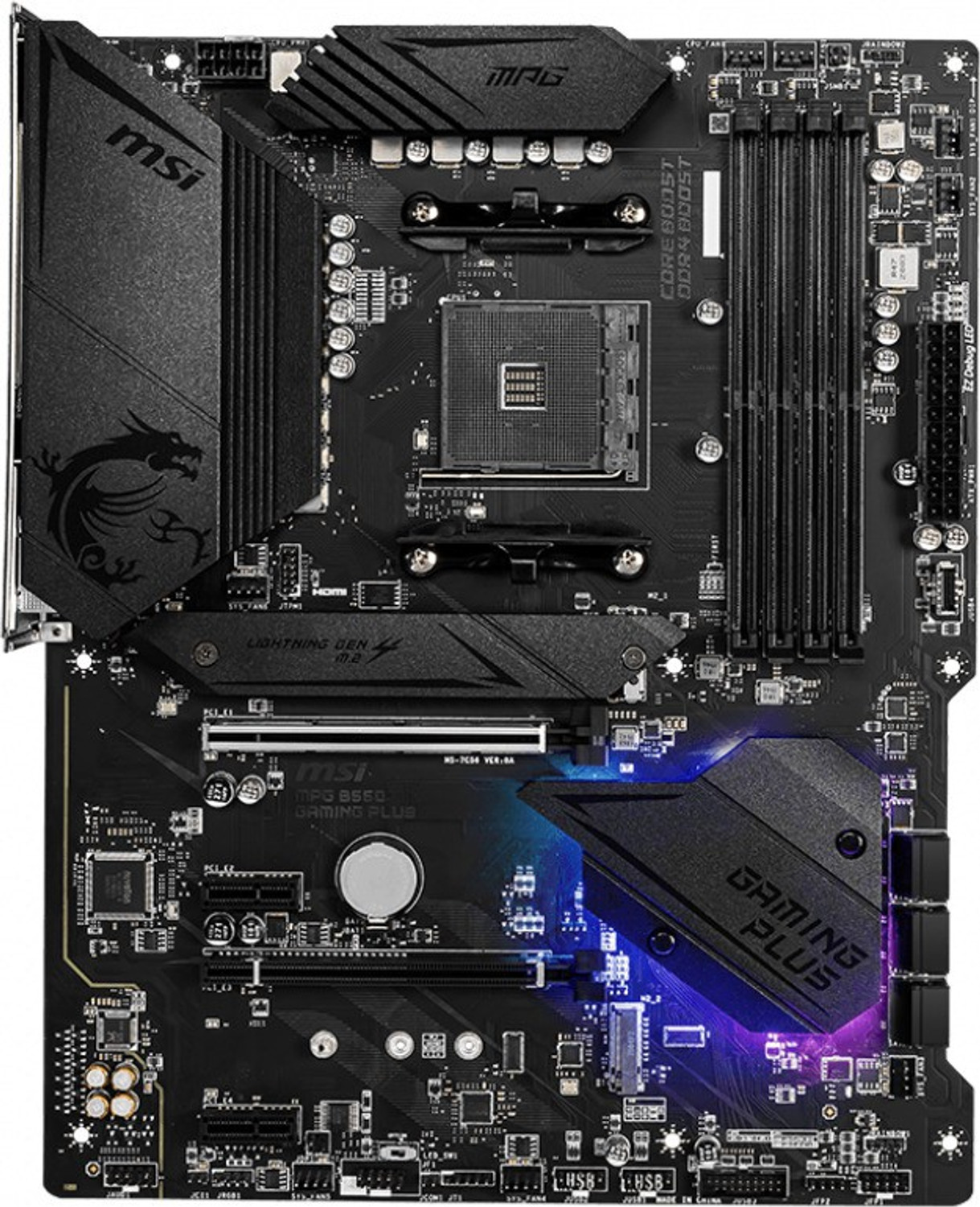 Image of MSI MPG B550 GAMING PLUS ATX AM4 Gaming AM4Socket ATX AMD B450 Chipset DDR4 Motherboard for Desktop