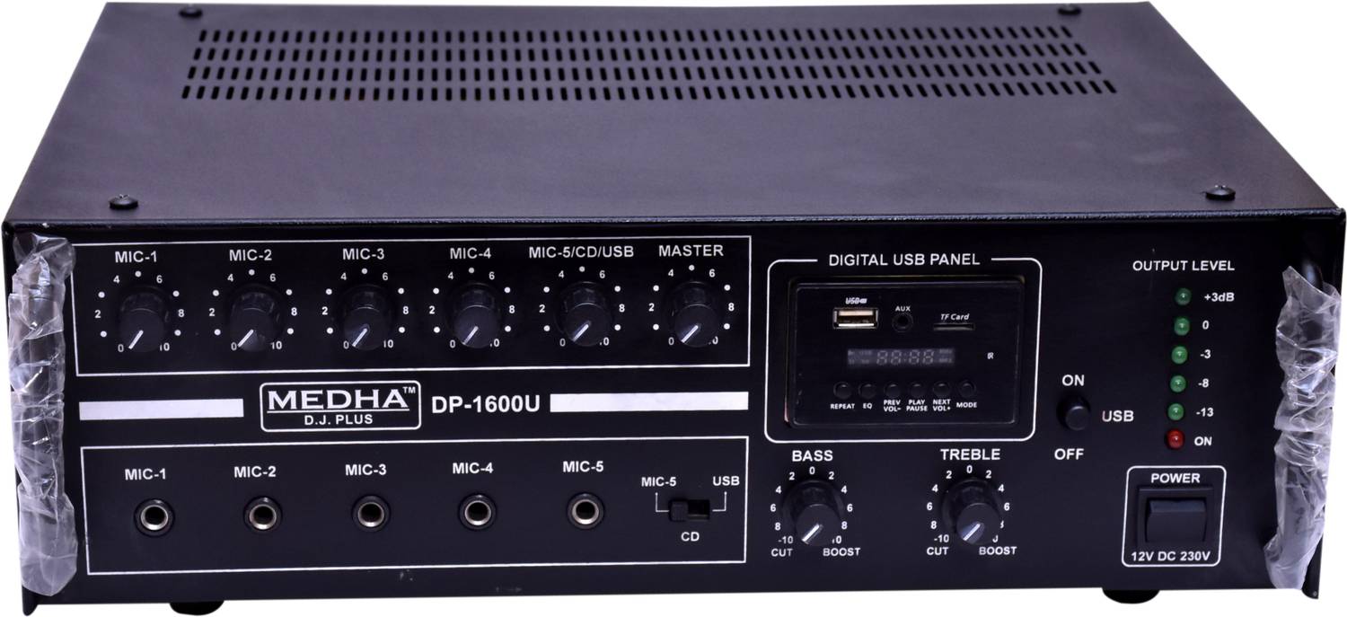 MEDHA DJ Plus 160W PA Amplifier with Media Player - Image 1