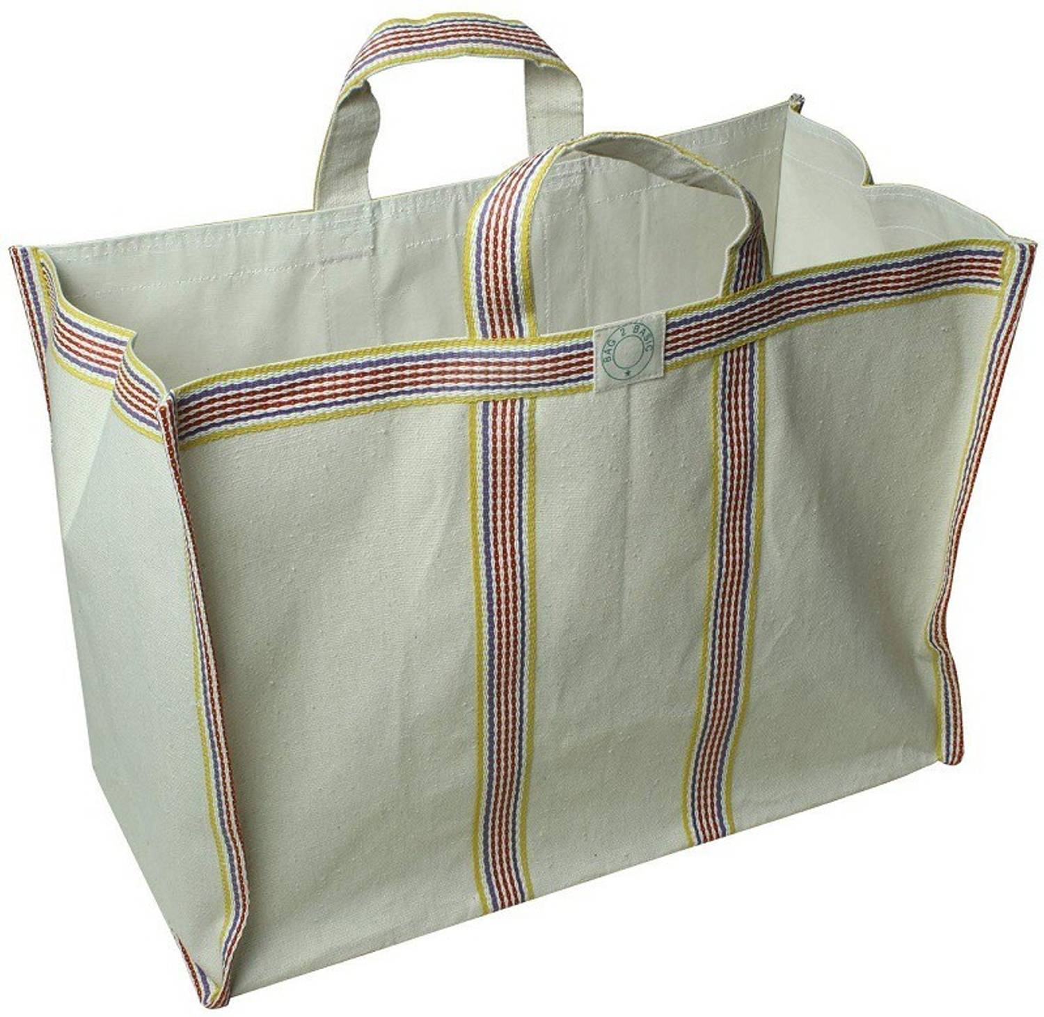 Bag2basic Eco Friendly Reusable Laminated Fabric Grocery Vegetable Shopping Jhola bag 17 x 13 x 8 Inches Grocery Bag