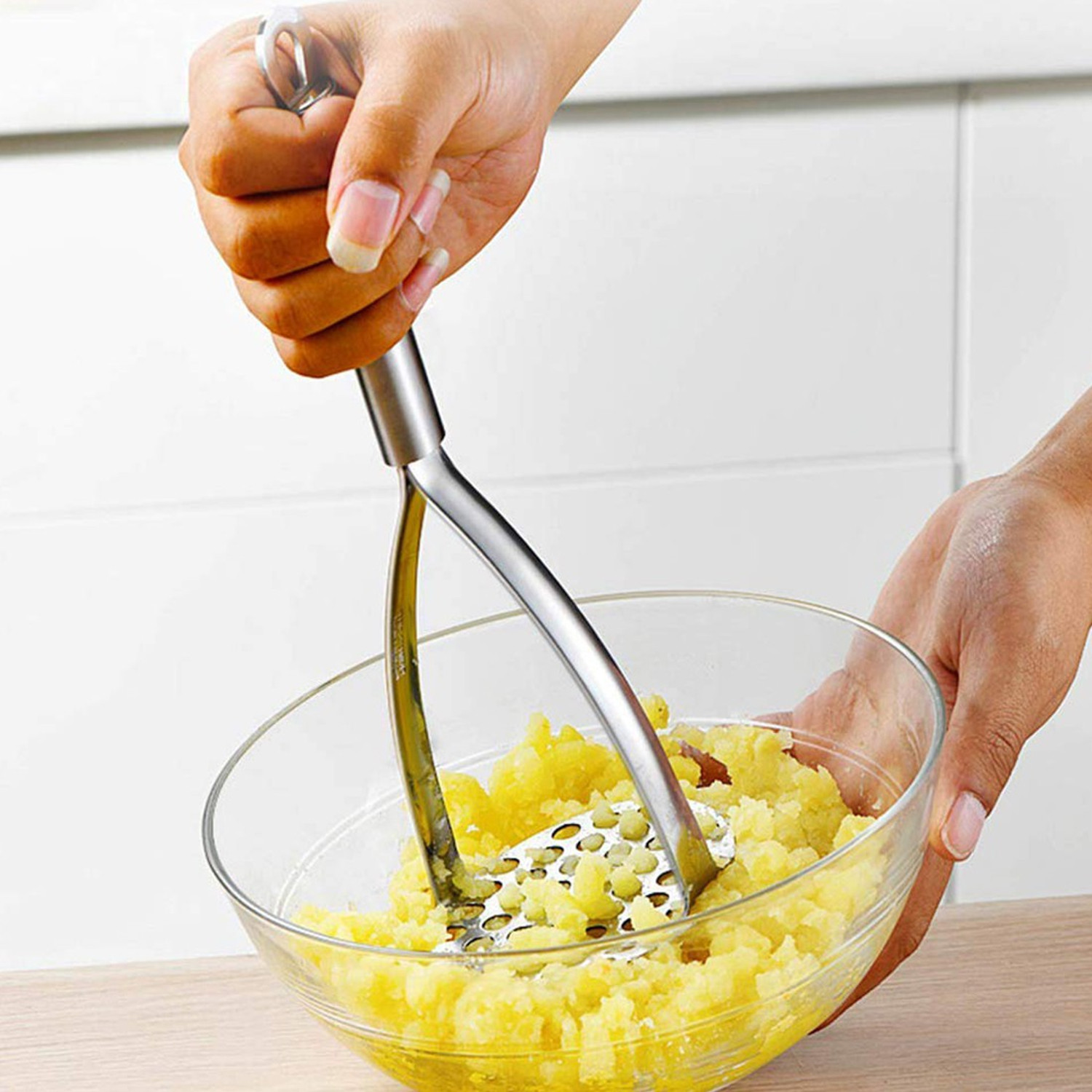 Image of JISUN Stainless Steel Mathani, Hand Mixi Power Free Hand Blender /Ravai /Madhani & Potato Masher /Vegetable Masher /Pav Bhaji Masher Kitchen Tool Set