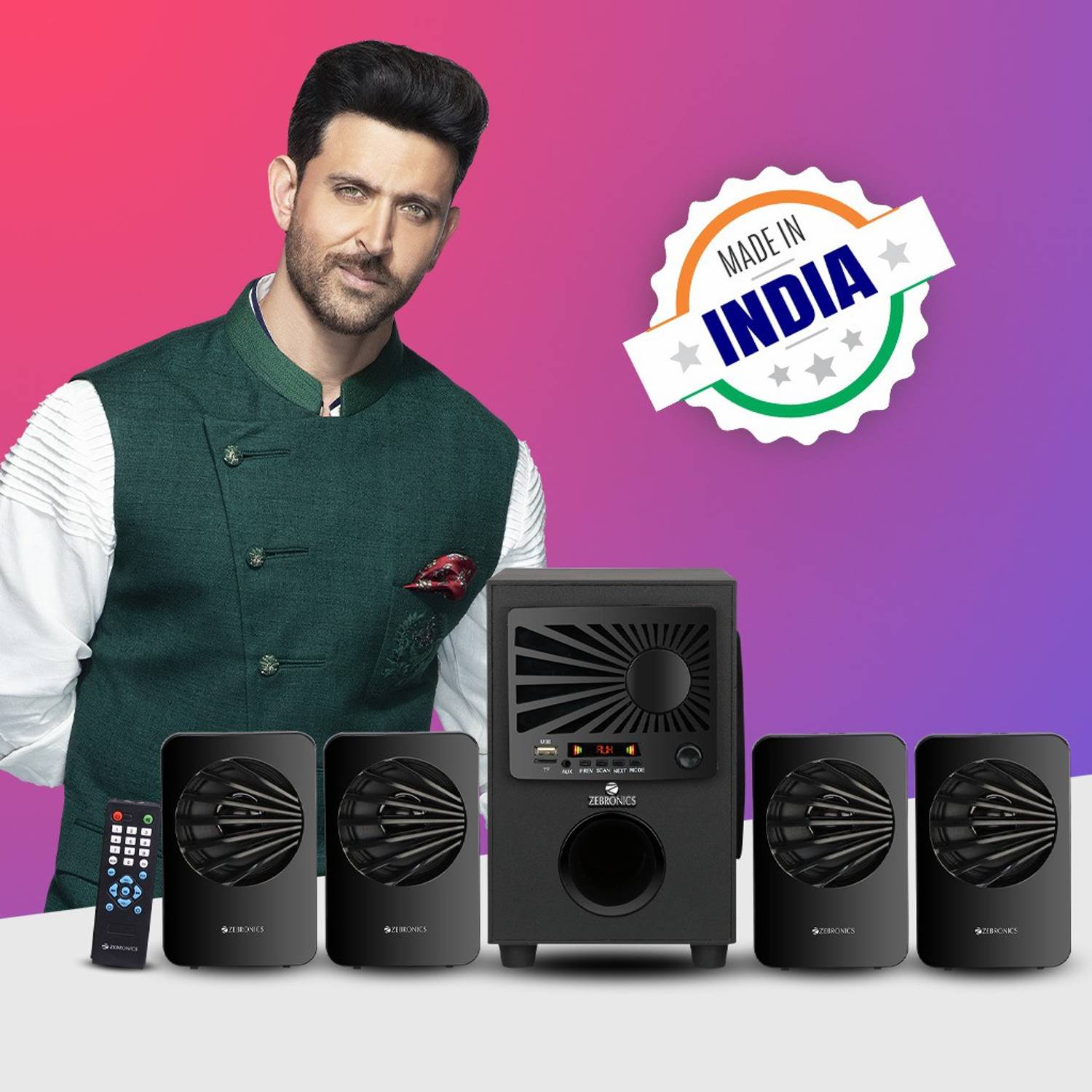 ZEBRONICS Sunshine 60W Bluetooth Speaker Black - Image 2
