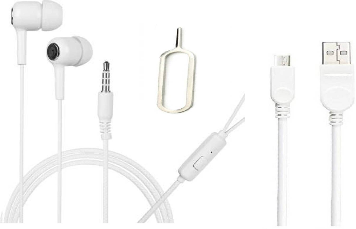 Akway Cable Accessory Combo for Oppo F1s / F3/Plus, F5/Youth, F7, A83, A37f, A37, A71, A57, WITH EARPHONE