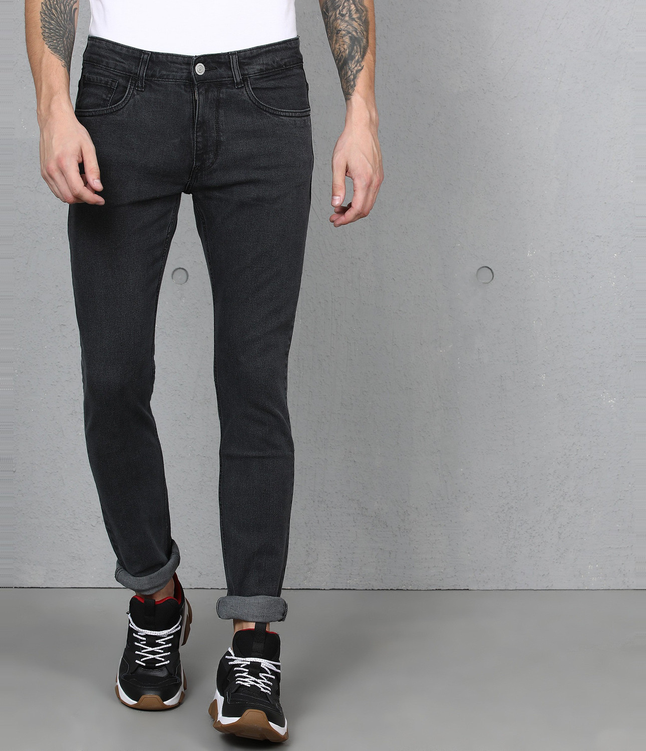 Image of METRONAUT by Flipkart Slim Men Grey Jeans