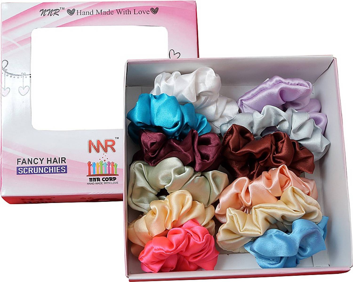 NNR Satin scrunchies Rubber Band (Multicolor)
