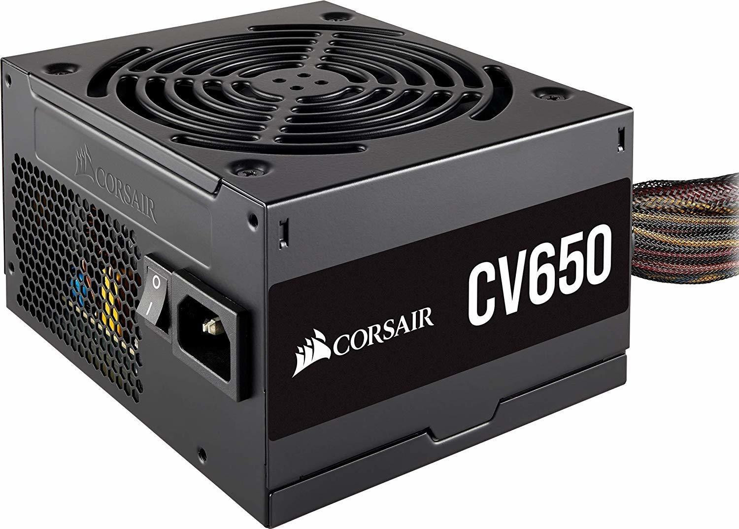 Image of Corsair CV650 650 Watts Computer PSU with 7 SATA Cables
