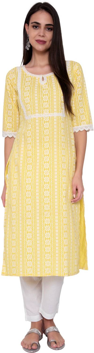 Amayra Women Floral Print Straight Kurta
