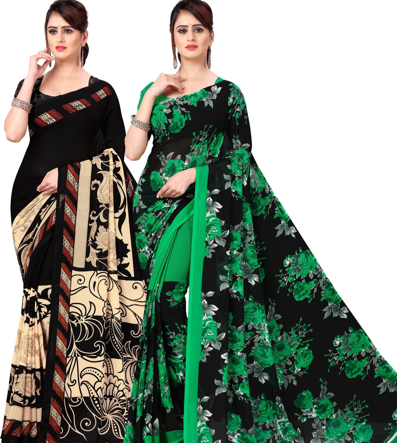 Image of kashvi sarees Printed Daily Wear Georgette Saree