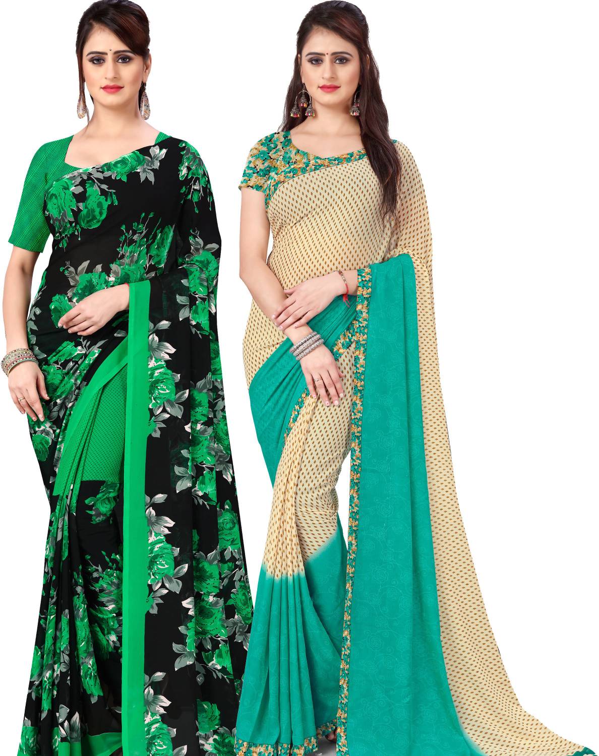ANAND Printed, Floral Print Daily Wear Georgette Saree