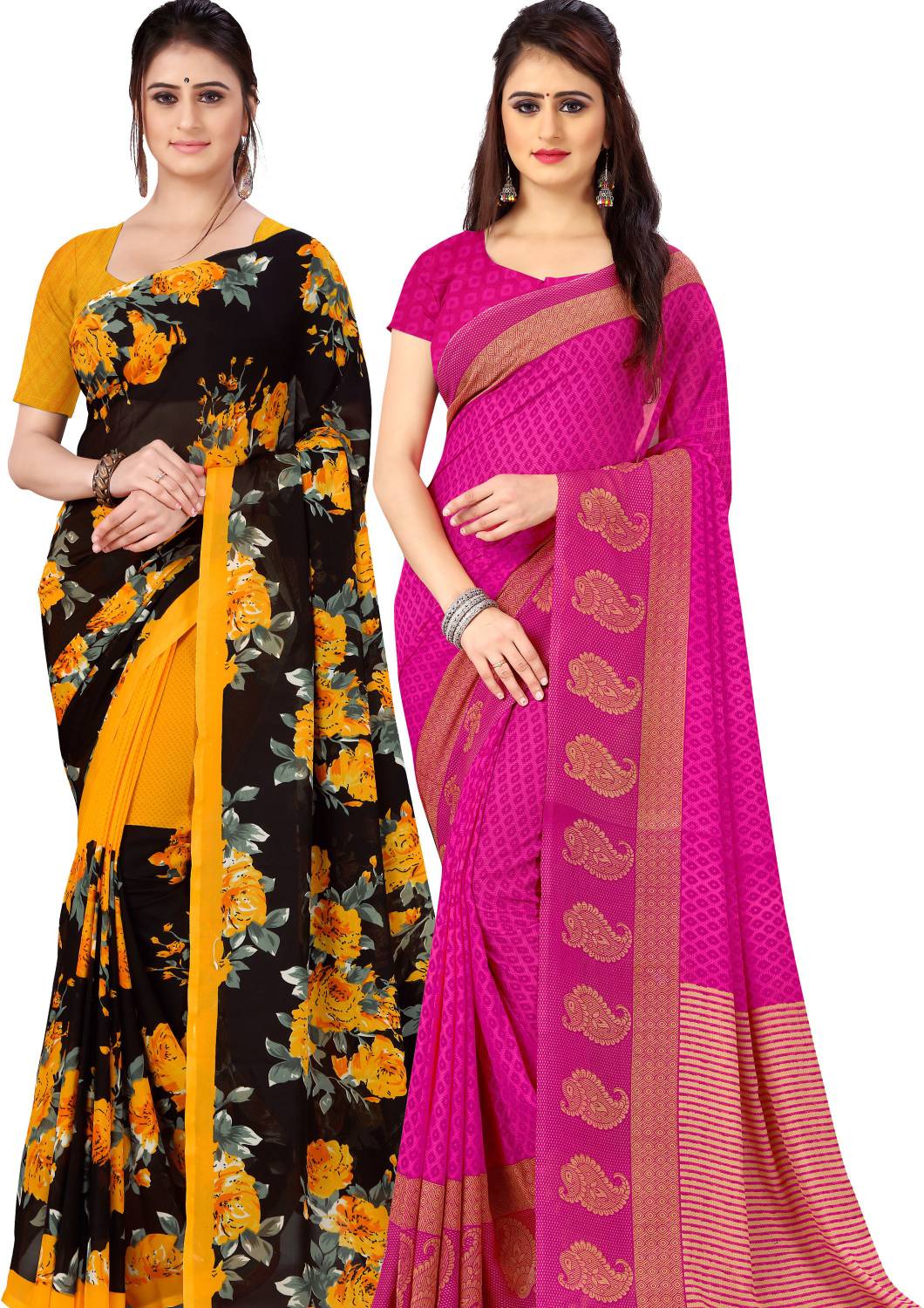 ANAND Printed, Floral Print Daily Wear Georgette Saree