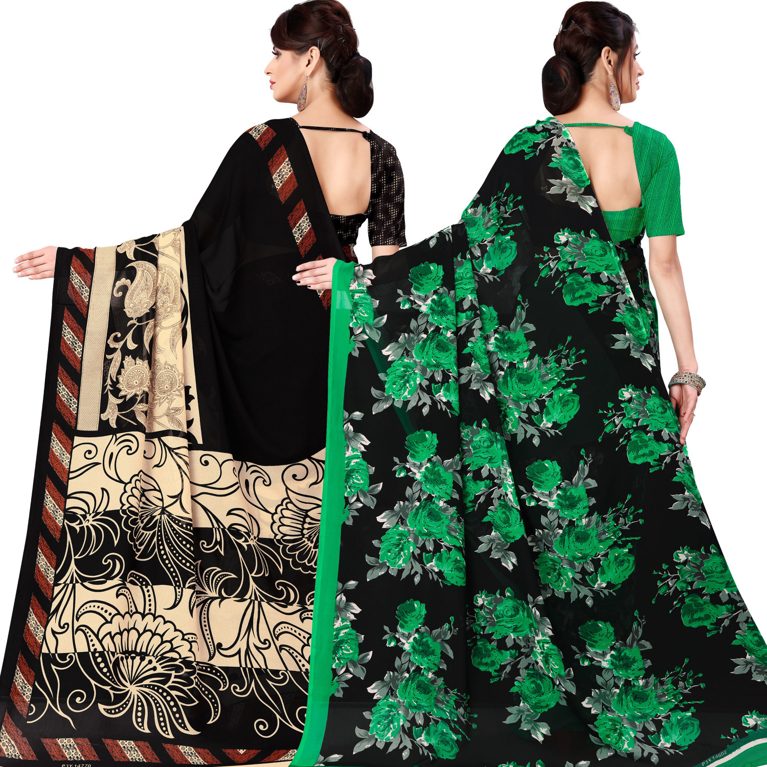 Image of kashvi sarees Printed Daily Wear Georgette Saree