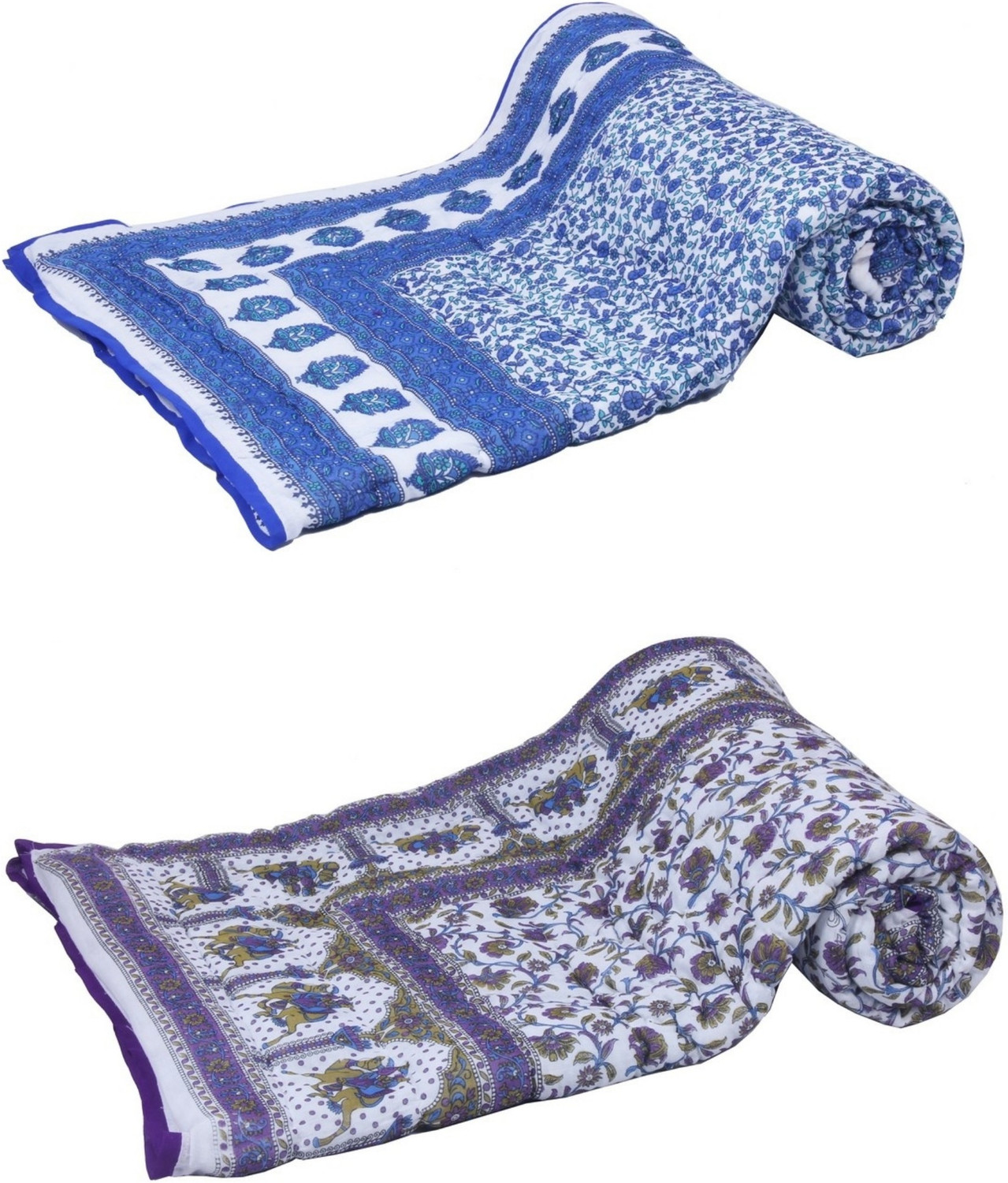 Image of ICRAFTY Printed Single Quilt for Heavy Winter (Cotton, Multicolor)