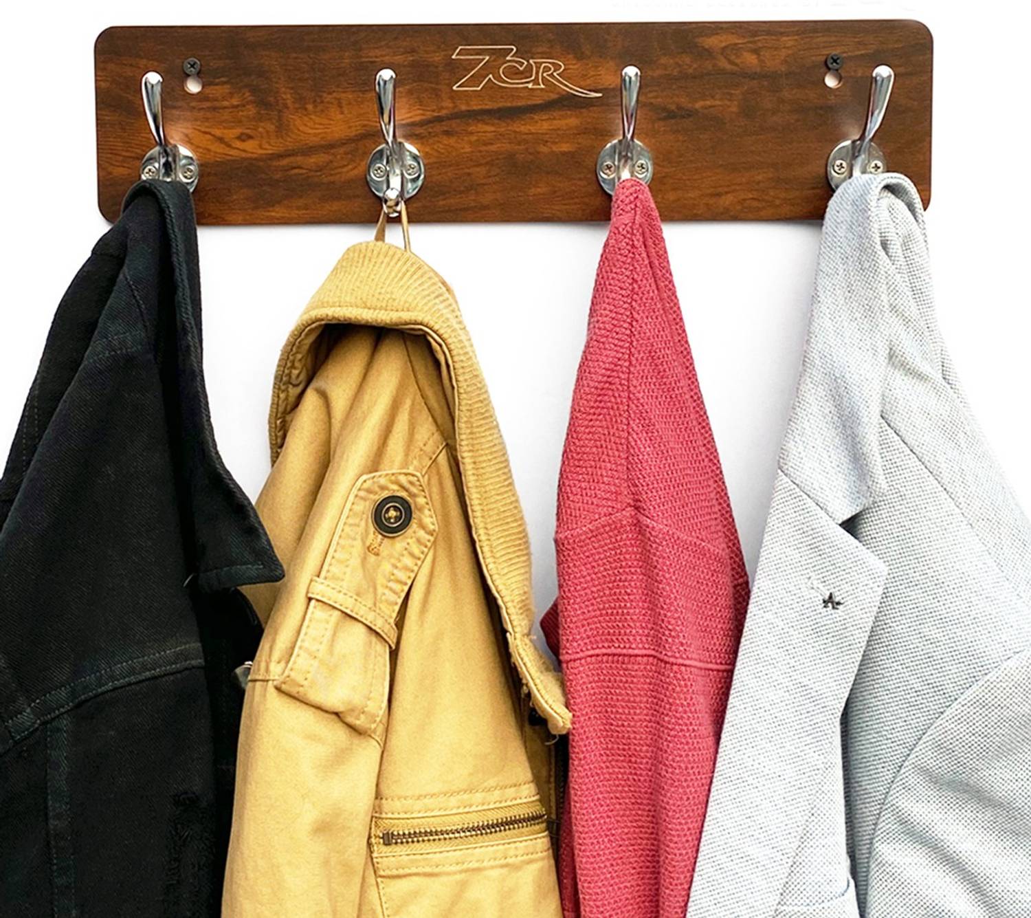 7CR Elephant Wall Hook(WB)-4 Wooden Coat Hanger For  Coat