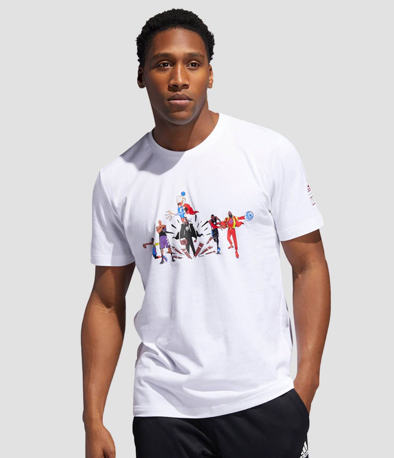 ADIDAS Solid Men Round Neck White T-Shirt