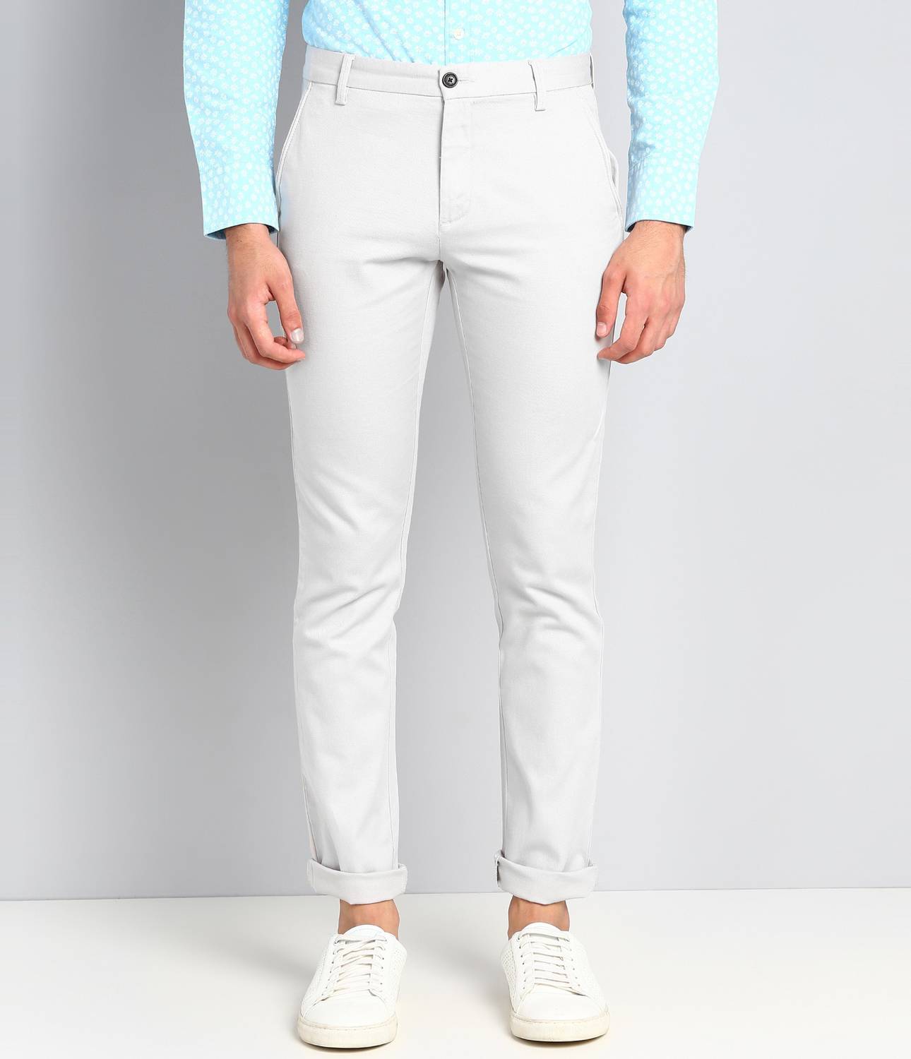 Arrow Sport Slim Fit Men Beige Trousers