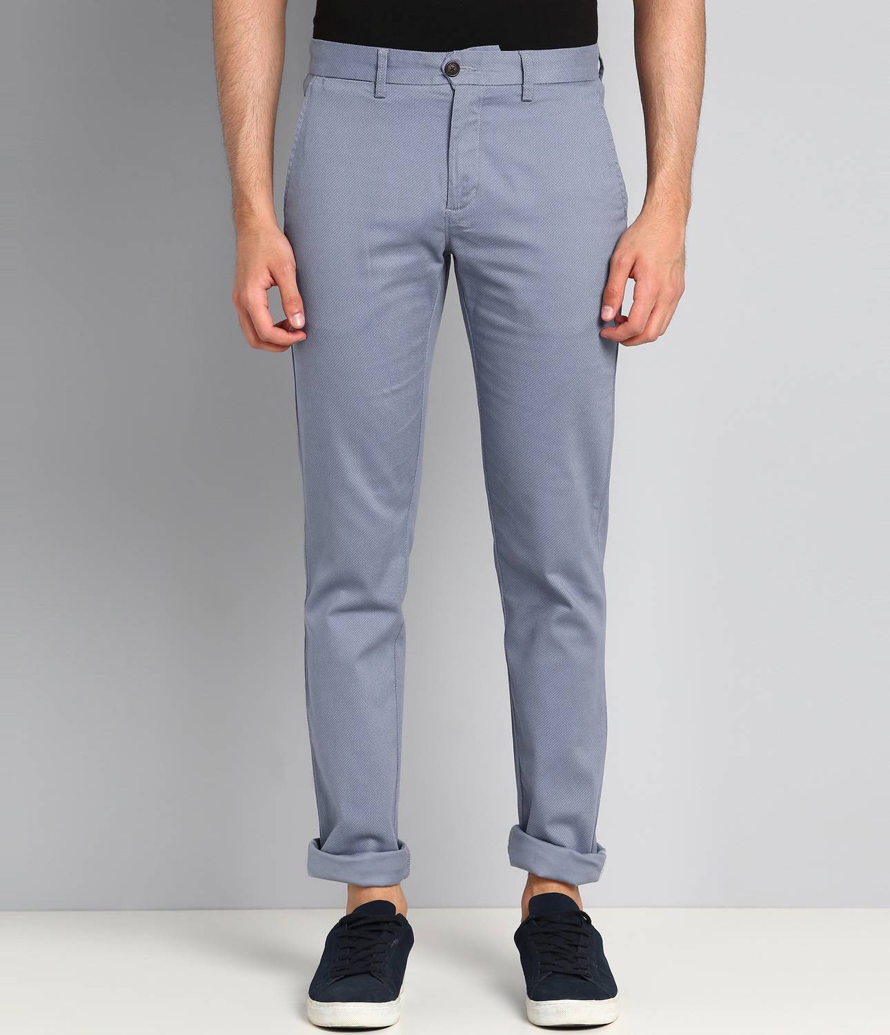 Arrow Sport Slim Fit Men Blue Trousers