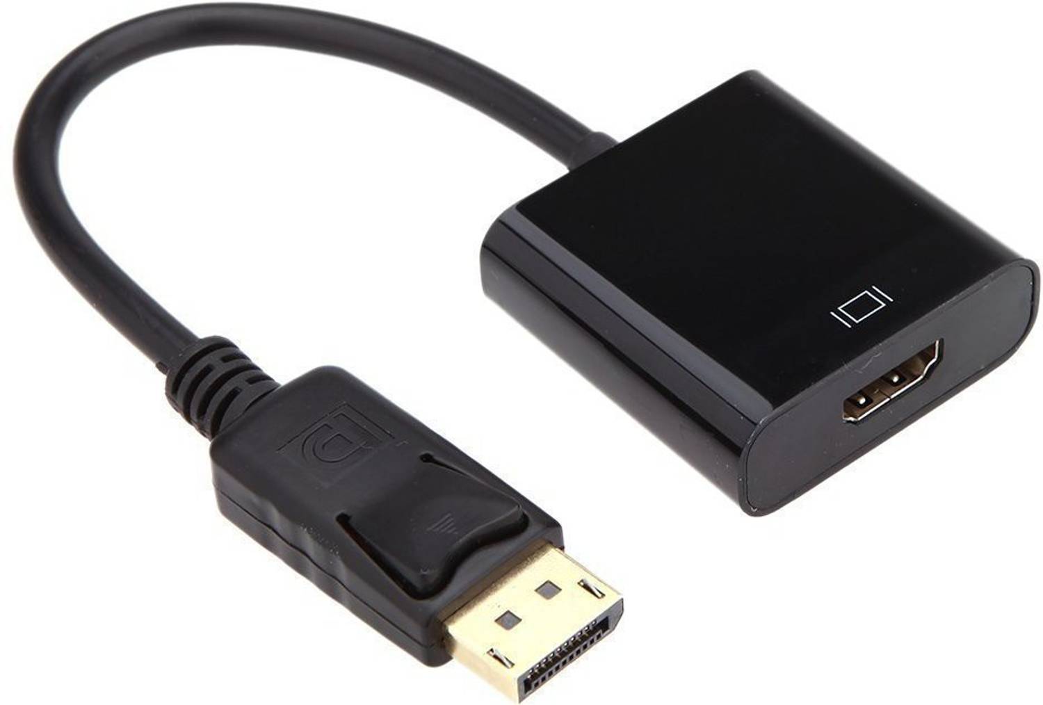 BUYFLUX HDMI Adapter 0.1 m Display Port Male to HDMI Female Cable Converter Adapter for Equipped 4K Ultra HD Monitors, HDTV