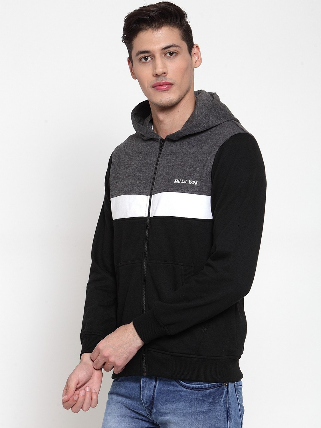 Image of Kalttest Full Sleeve Color Block Men Sweatshirt