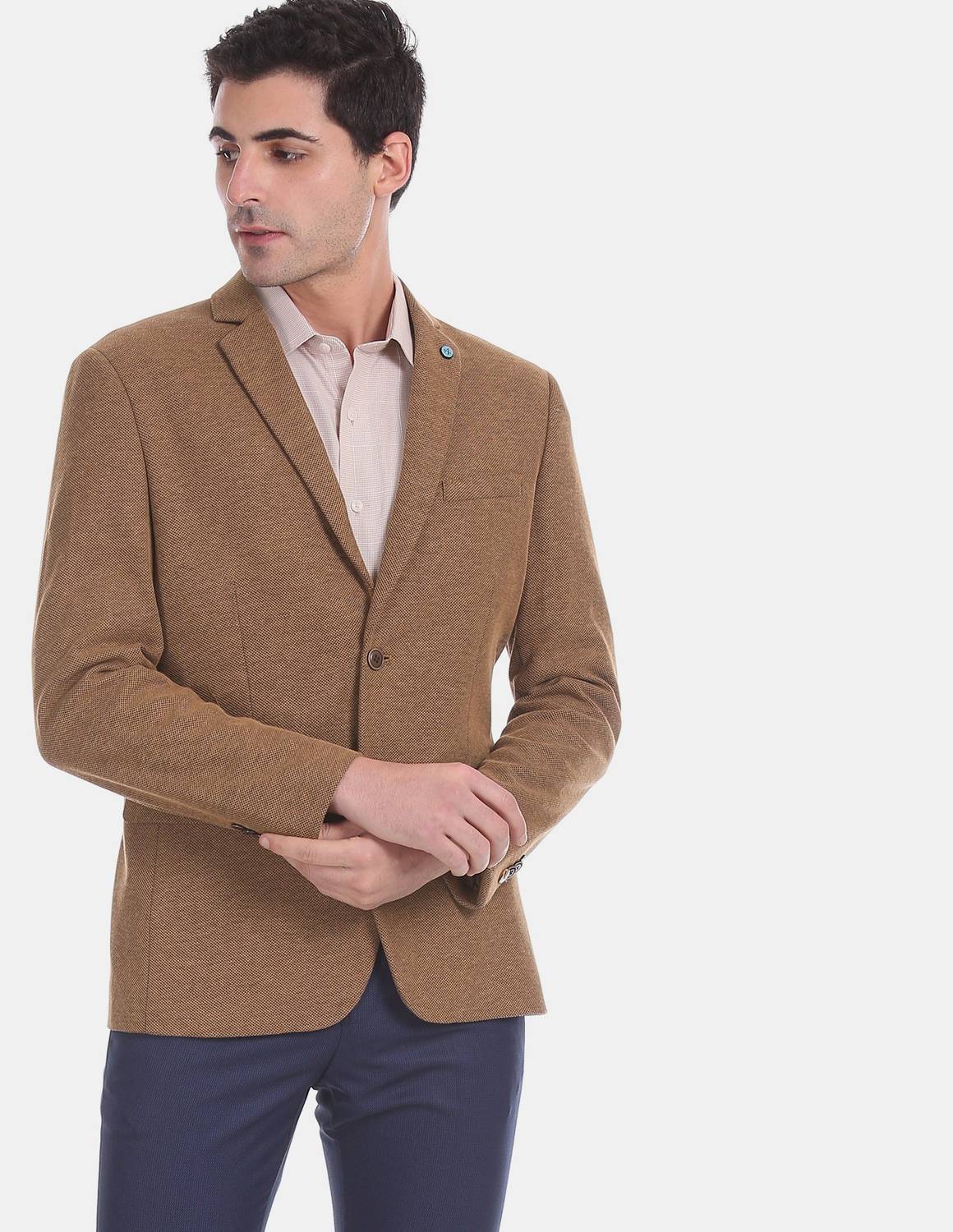 Arrow Sport Self Design Single Breasted Casual Men Blazer
