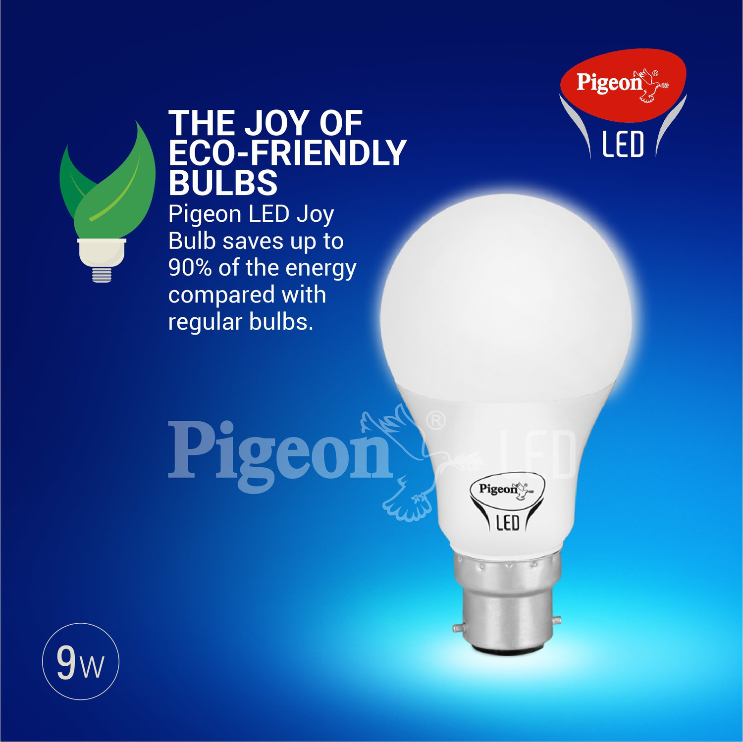 Image of Pigeon LED 9 W Basic Standard B22 LED Bulb