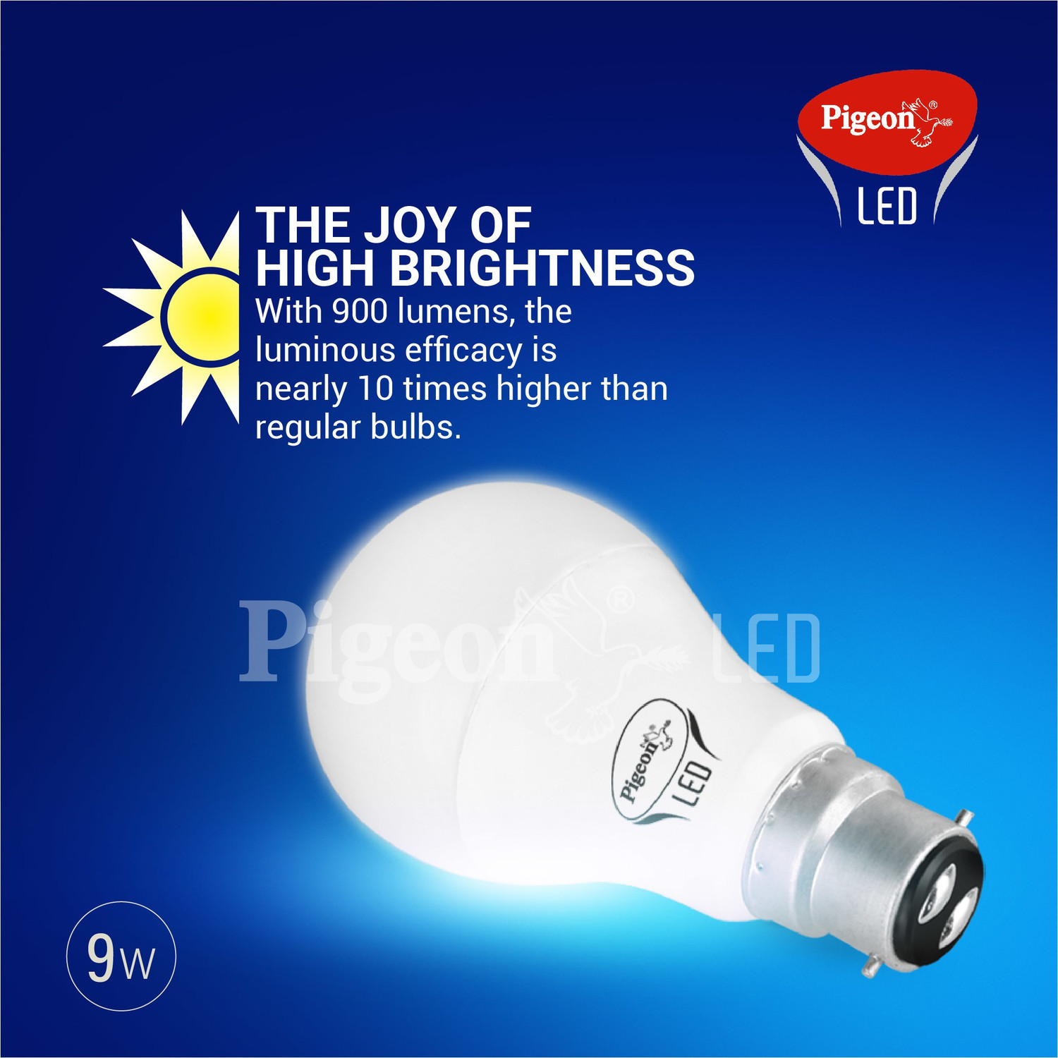 Image of Pigeon LED 9 W Basic Standard B22 LED Bulb