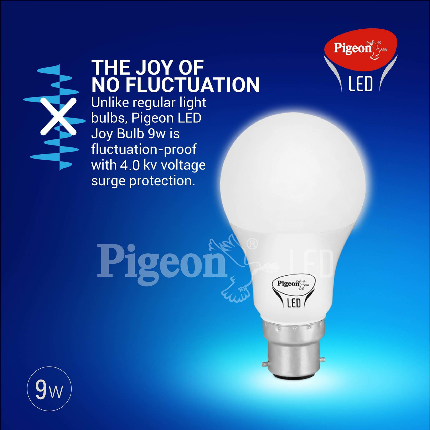 Image of Pigeon LED 9 W Basic Standard B22 LED Bulb