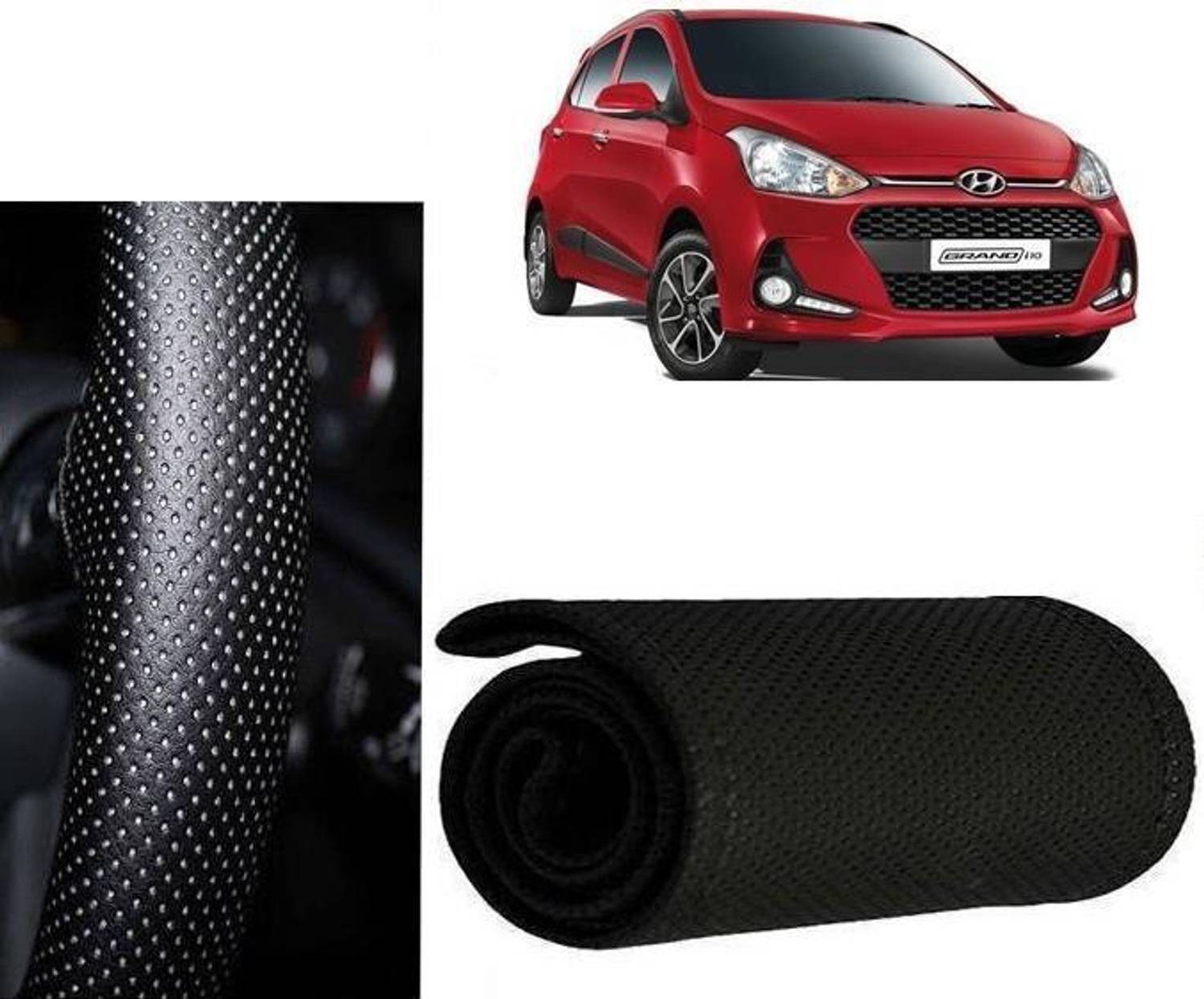 arneja trading company Hand Stiched Steering Cover For Hyundai Grand i10