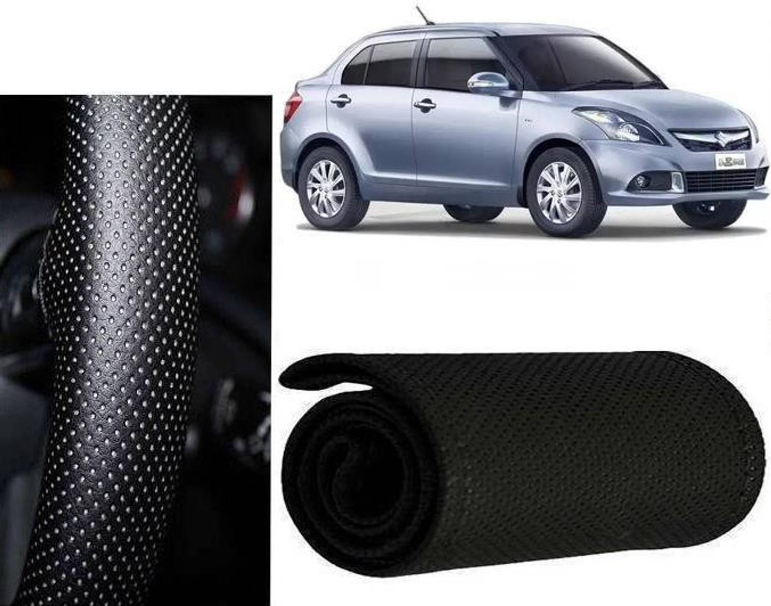 arneja trading company Hand Stiched Steering Cover For Maruti Swift Dzire