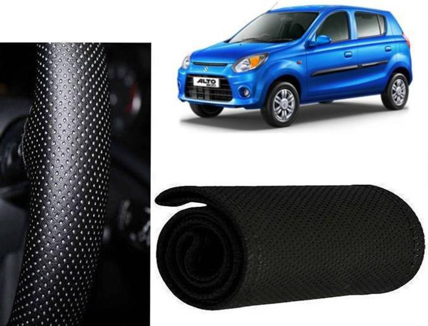 arneja trading company Hand Stiched Steering Cover For Maruti Alto 800