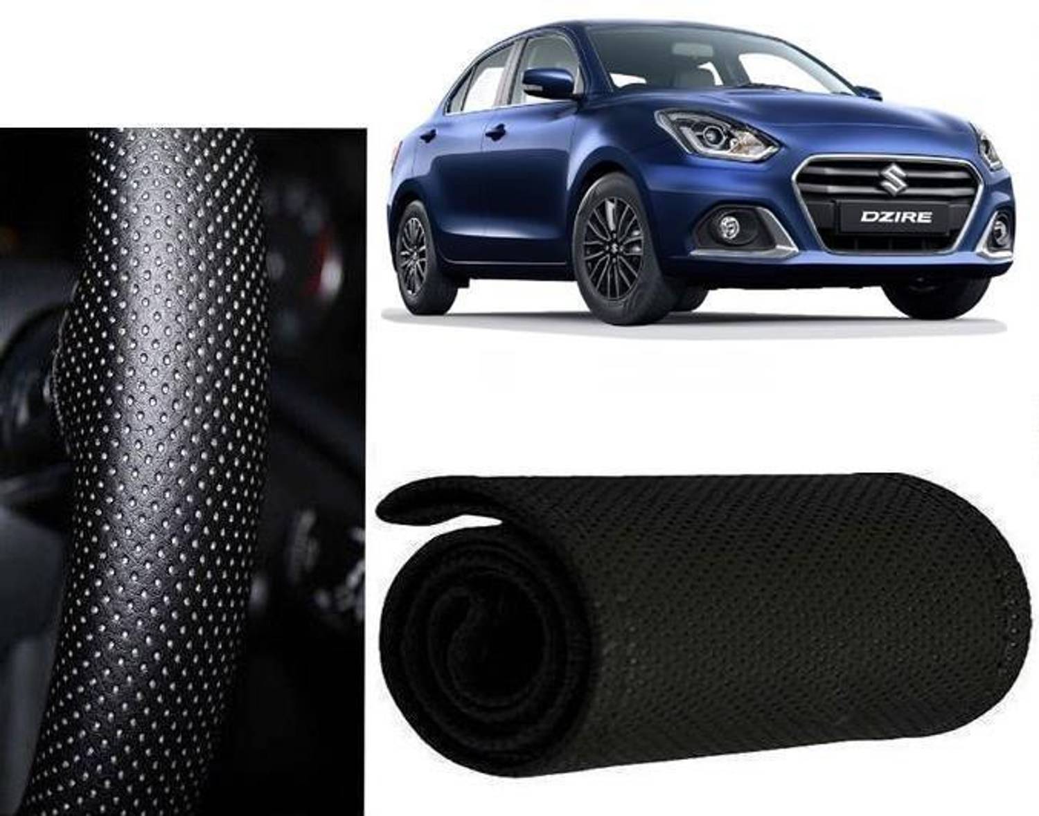 arneja trading company Hand Stiched Steering Cover For Maruti New Dzire
