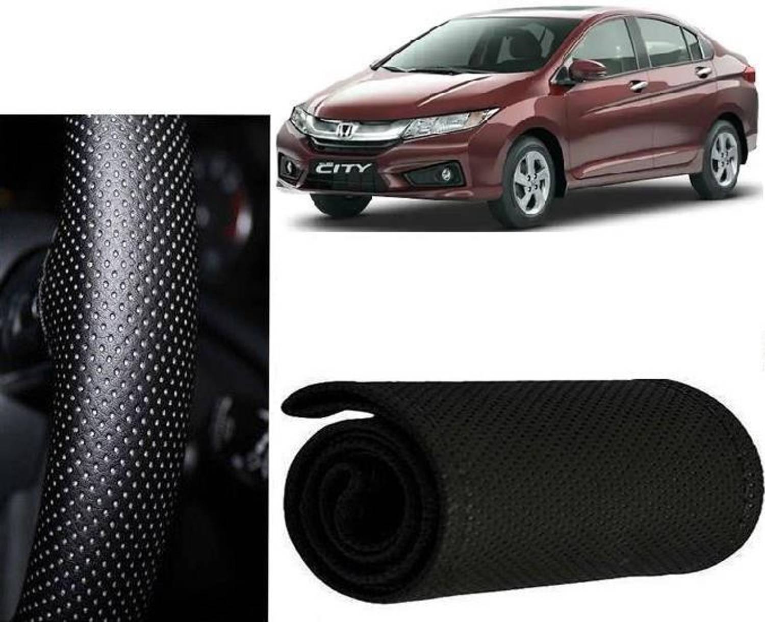 arneja trading company Hand Stiched Steering Cover For Honda City