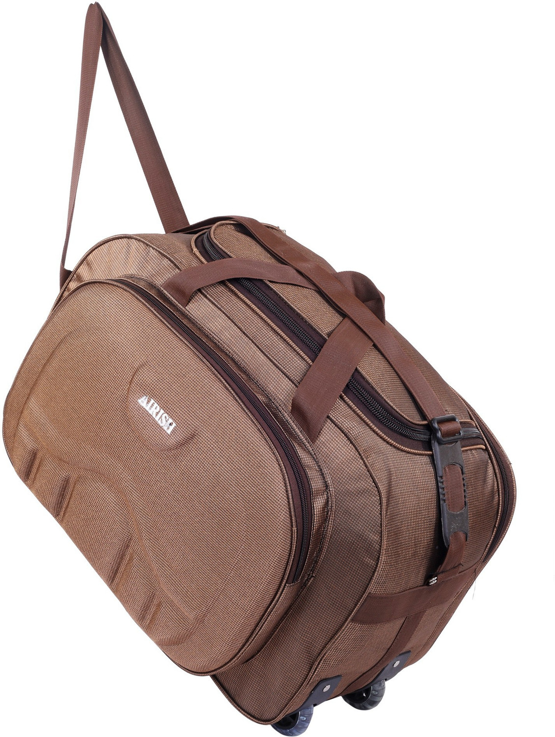 Image of Airish (Expandable) Expandable) Waterproof Polyester Lightweight 50 L Luggage Travel Duffel Bag with 2 Wheels Travel Duffel Bag Duffel With Wheels (Strolley)