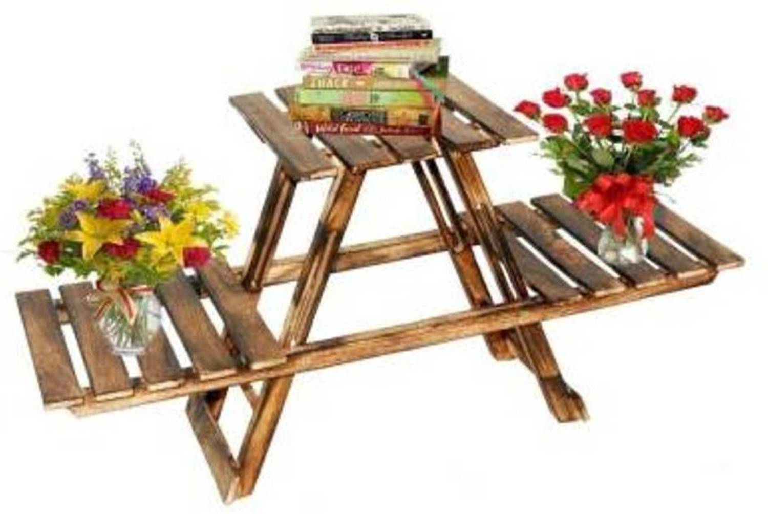 Sf Handicaft Living Room Side Stand/ Wooden Stool / Flower Pot St