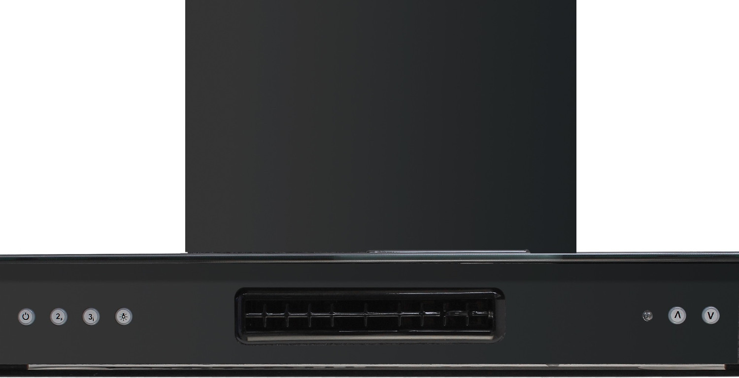 Image of FABER Aerostation 3-in-1 Glamour BK 90 Wall Mounted Black 1000 CMH Chimney