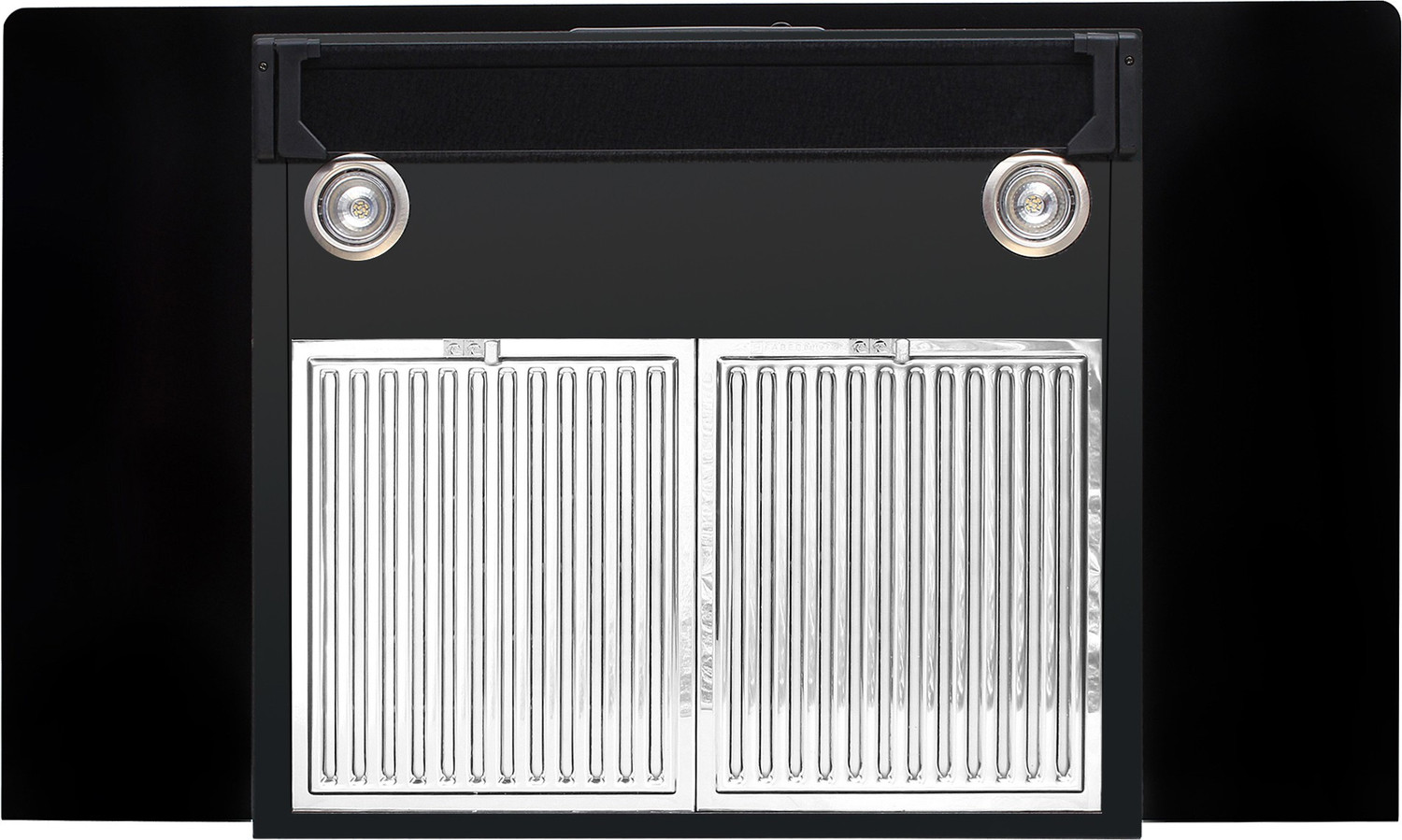 Image of FABER Aerostation 3-in-1 Glamour BK 90 Wall Mounted Black 1000 CMH Chimney