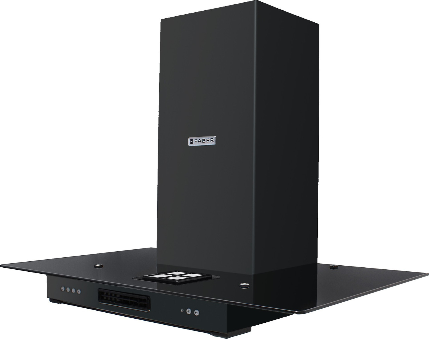 Image of FABER Aerostation 3-in-1 Glamour BK 90 Wall Mounted Black 1000 CMH Chimney