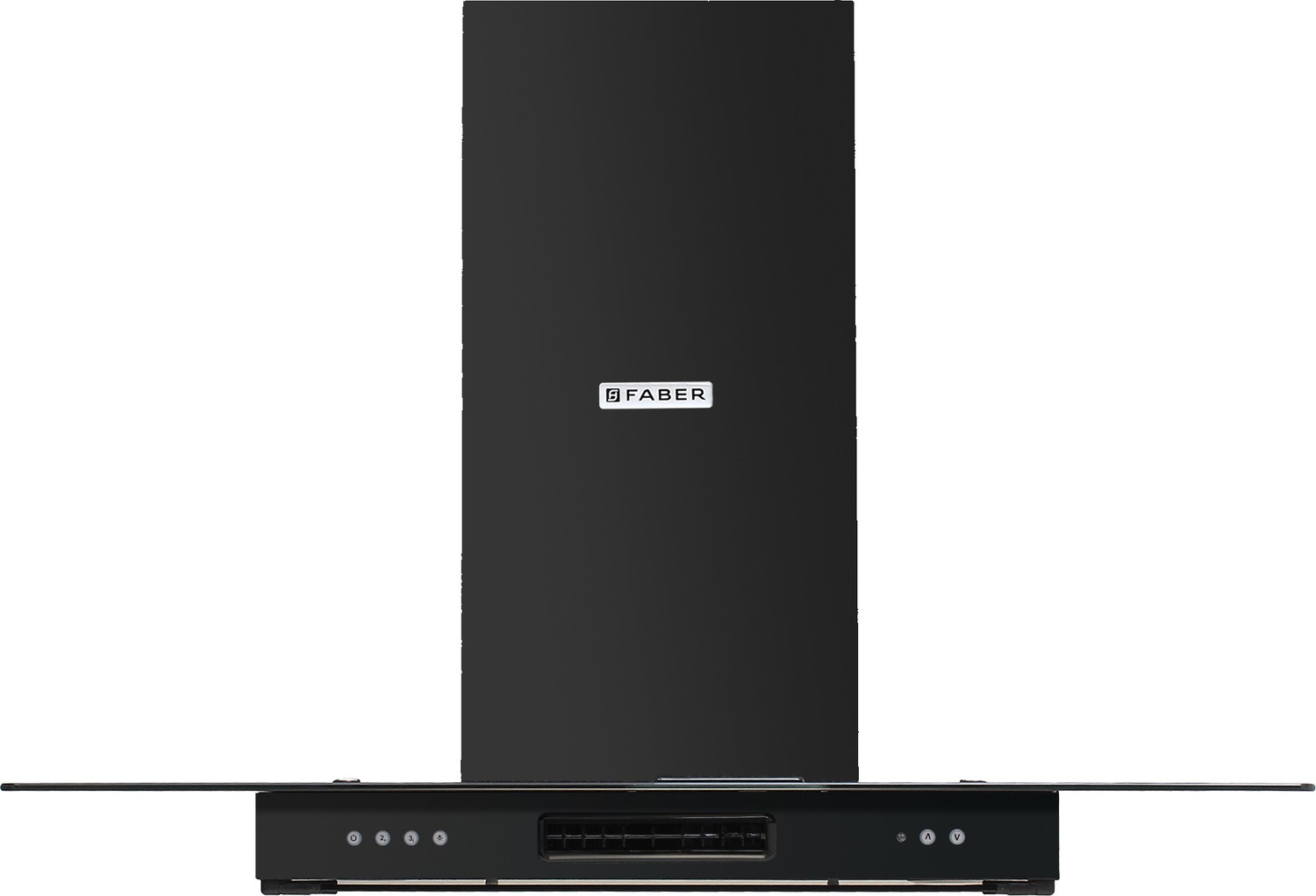 Image of FABER Aerostation 3-in-1 Glamour BK 90 Wall Mounted Black 1000 CMH Chimney